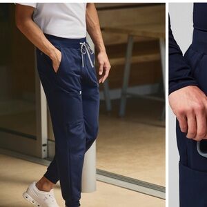 Fabletics Men's Navy Slim Drawstring Joggers